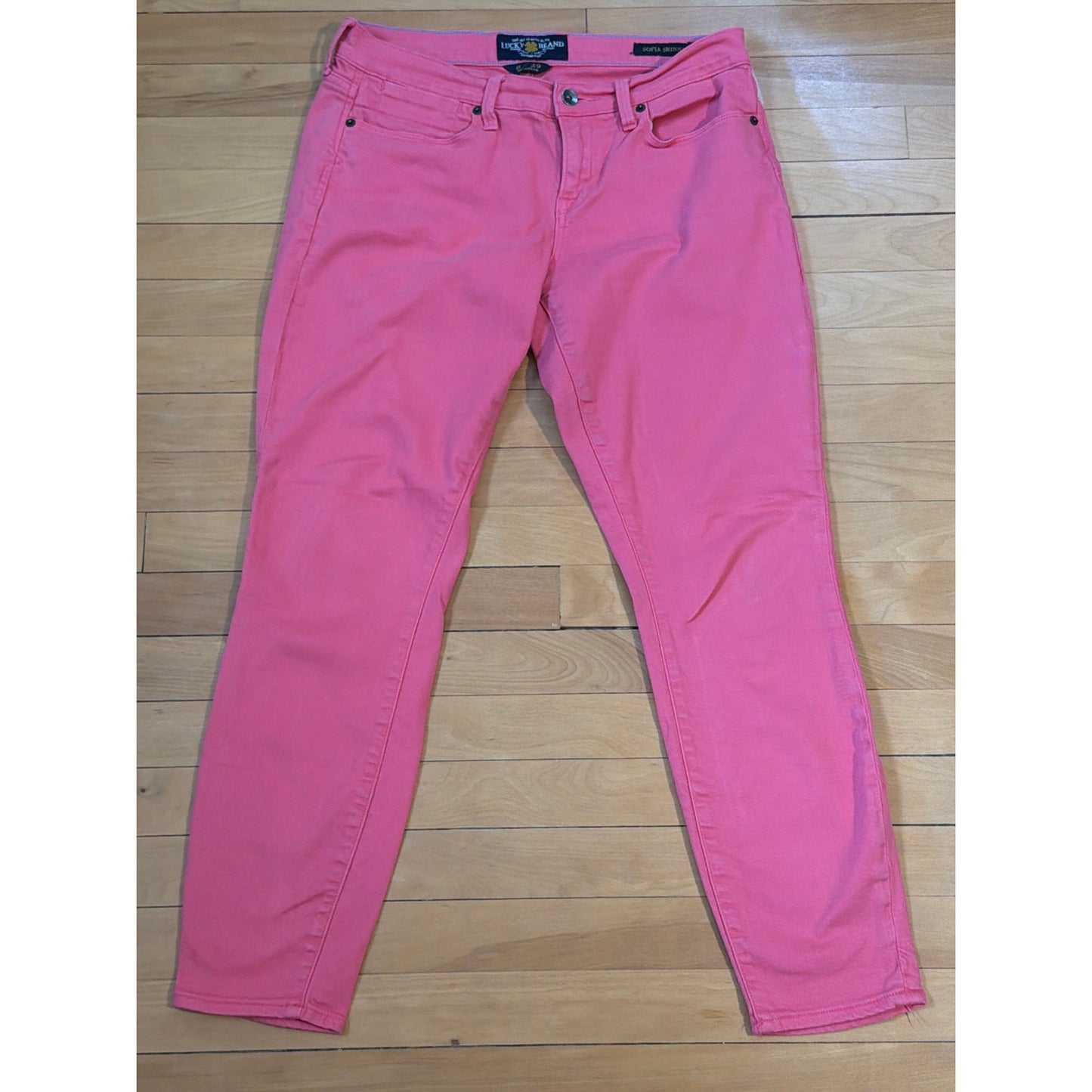 Lucky Brand Size 29 Neon Pink Sofia Skinny Jean