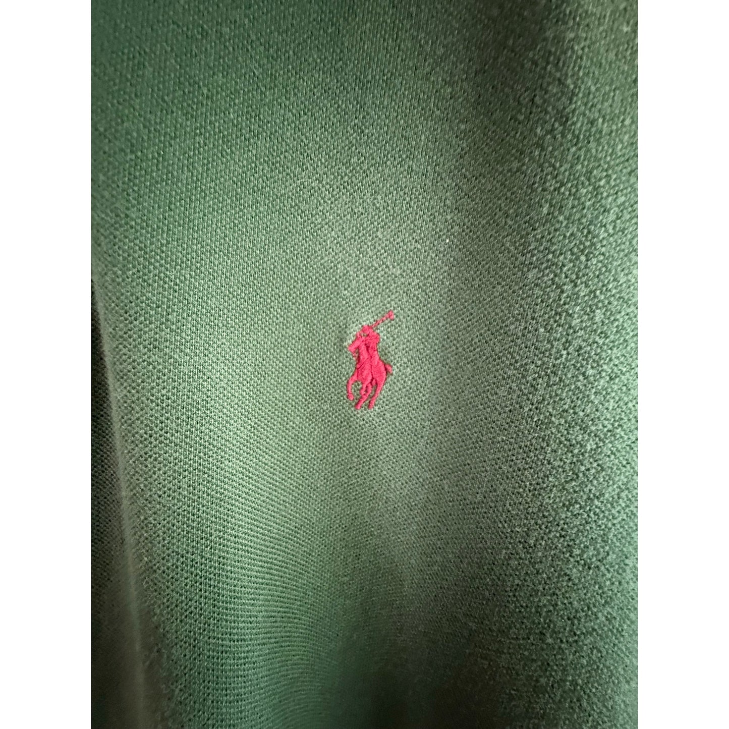 Vintage Polo Ralph Lauren Green Polo Shirt Men's Red Pony