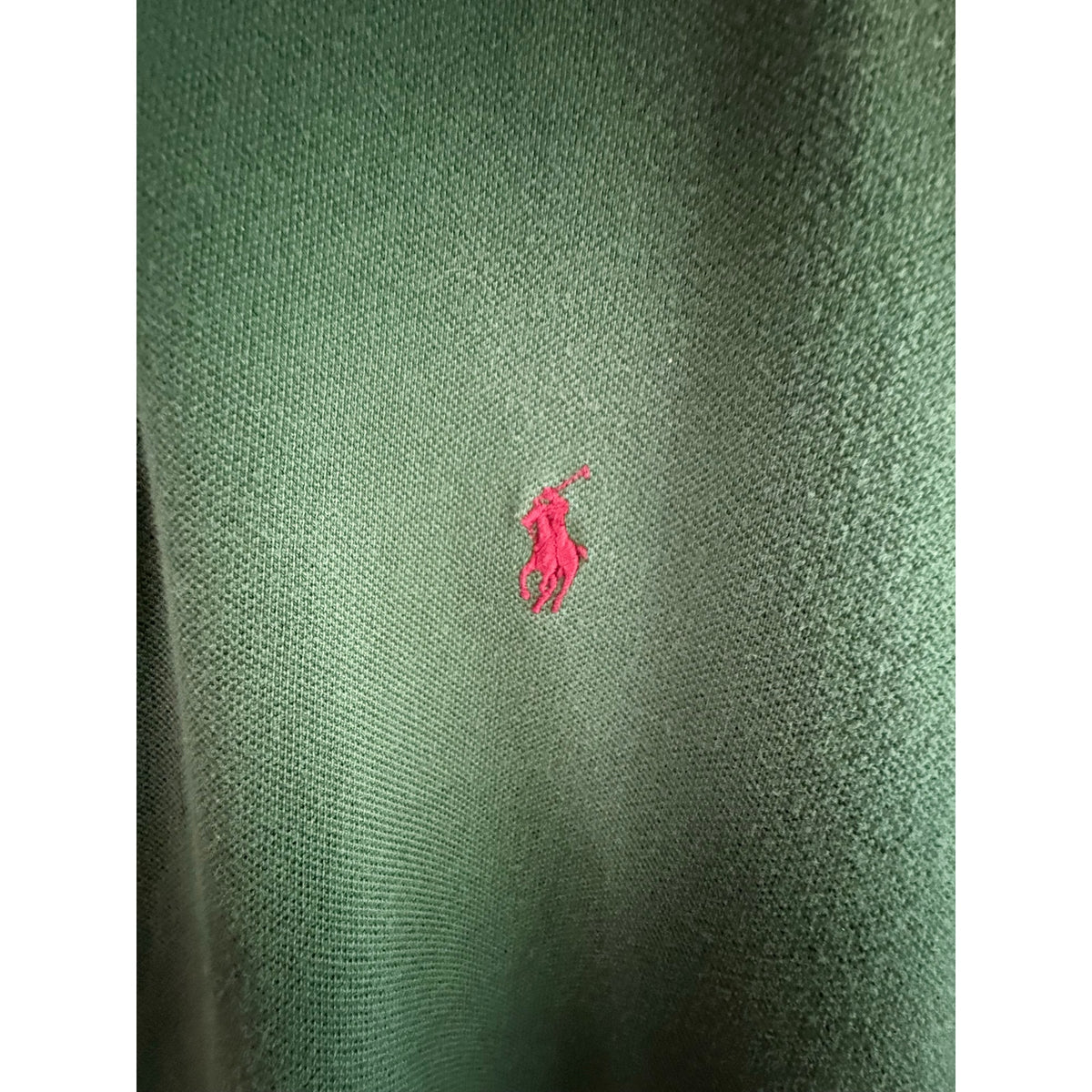 Vintage Polo Ralph Lauren Green Polo Shirt Men's Red Pony