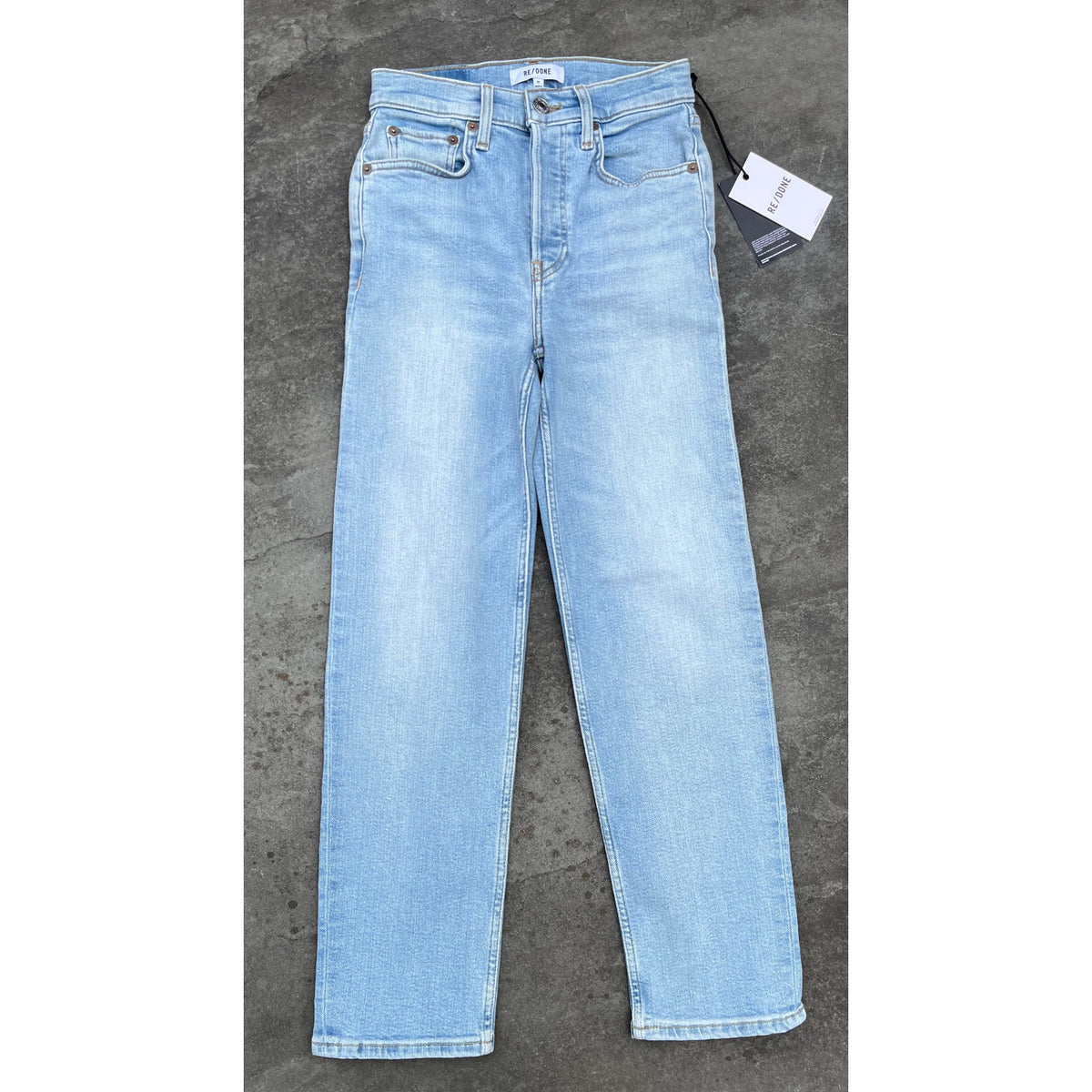 NWT RE/DONE 70s Stovepipe Jeans River Fade Light Wash 24 🦋