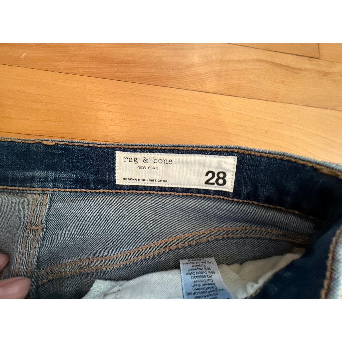 Rag & Bone Sofie High-Rise Wide-Leg Blue Jeans Size 28 EUC