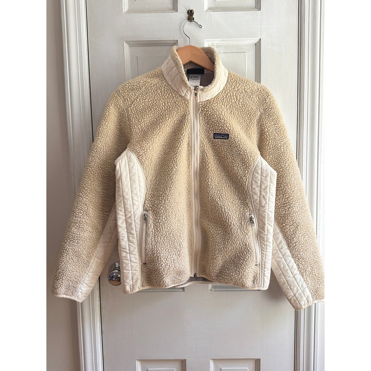 Patagonia Fleece Zip Jacket Cream & Beige  Women's Large