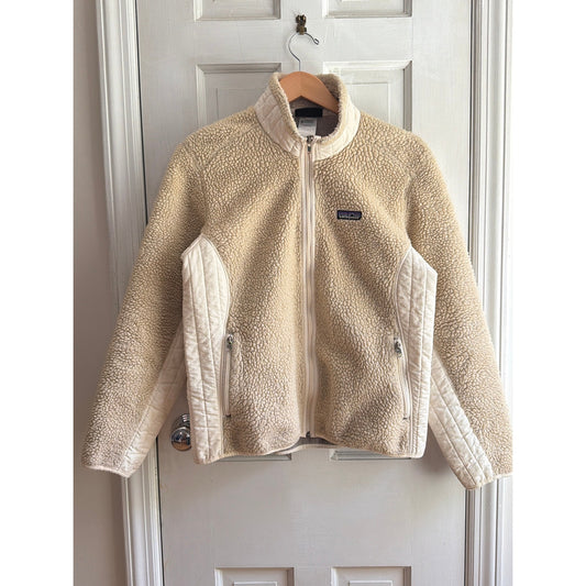 Patagonia Fleece Zip Jacket Cream & Beige  Women's Large