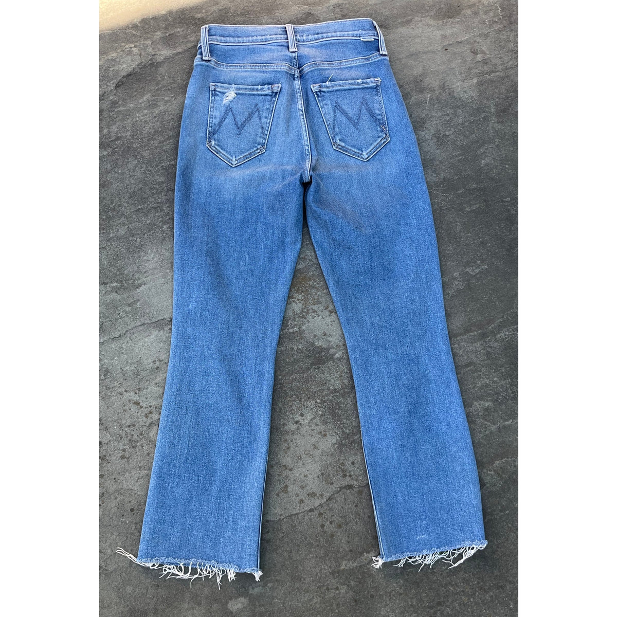 MOTHER The Tripper Ankle Fray Jeans Play Like a Pirate High Rise Crop 25