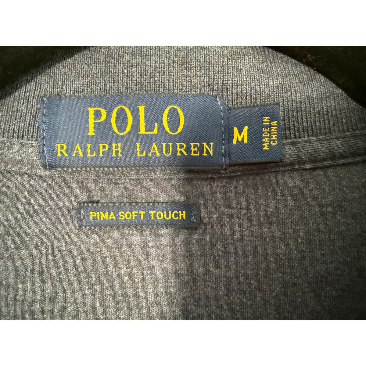 Polo Ralph Lauren Pima Cotton Shirt Medium Blue Heather Soft Touch Luxe EUC
