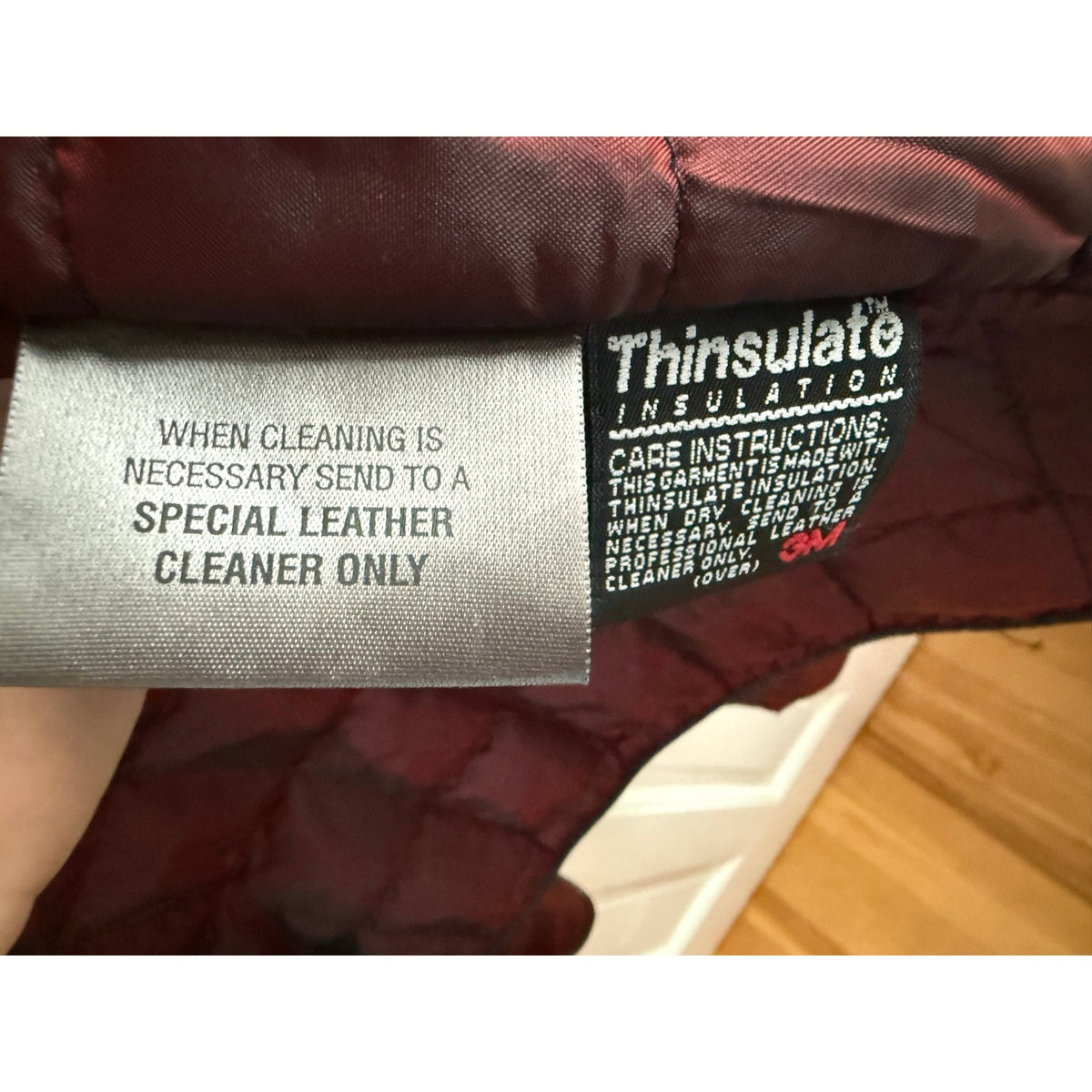 Vintage Wilsons Leather Thinsulate Coat Jacket Small Black Quilted Liner Trench