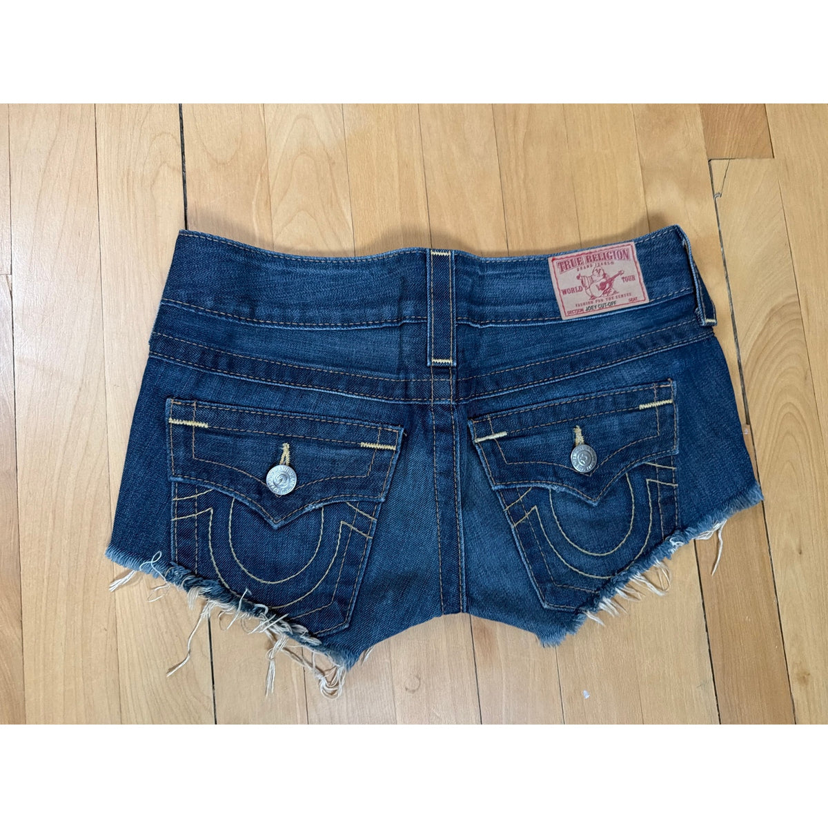 TRUE RELIGION Size 25 "JOEY CUT-OFF" Jean Shorts