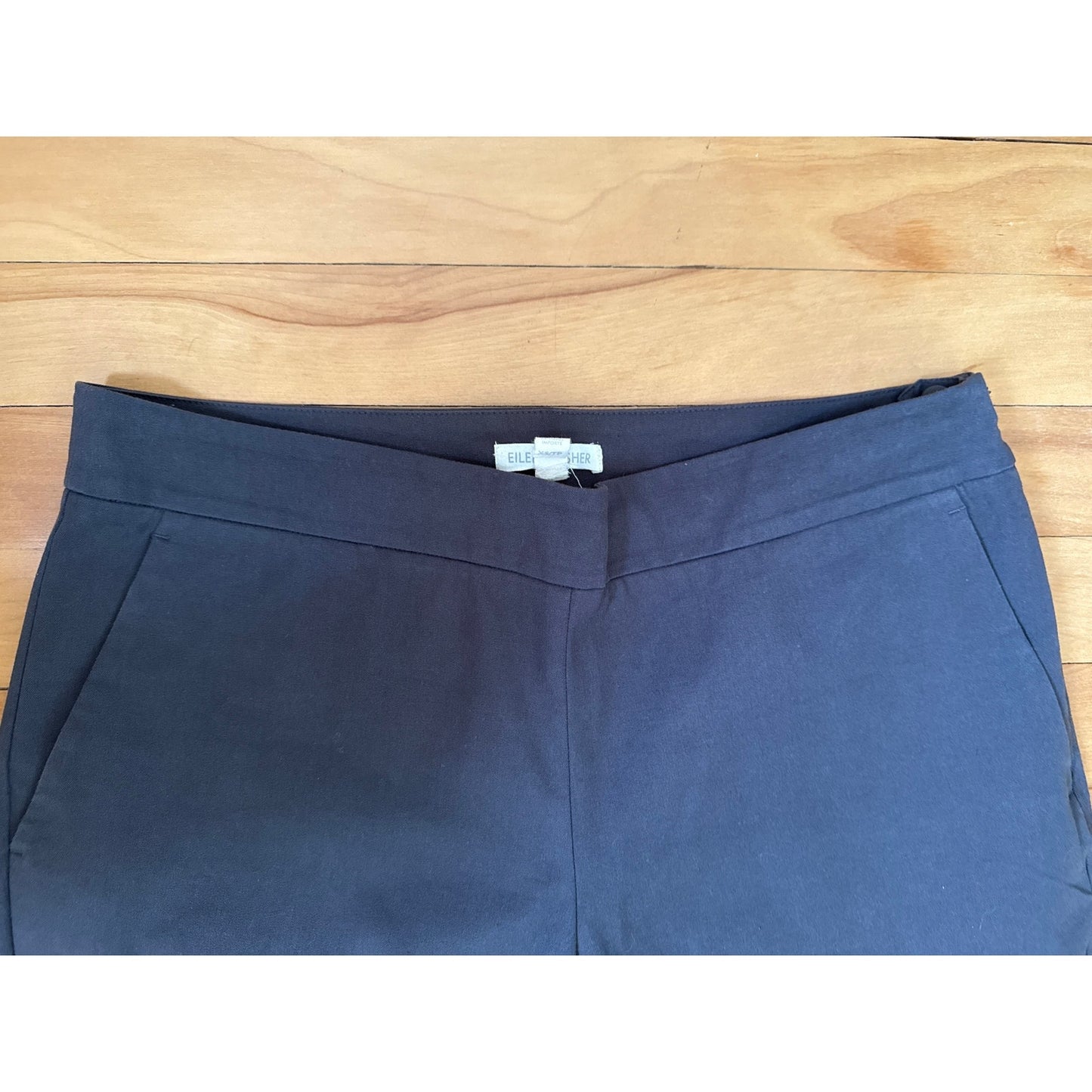 Eileen Fishee Size XS Gray Mid Rise Zipper Ankle Trouser