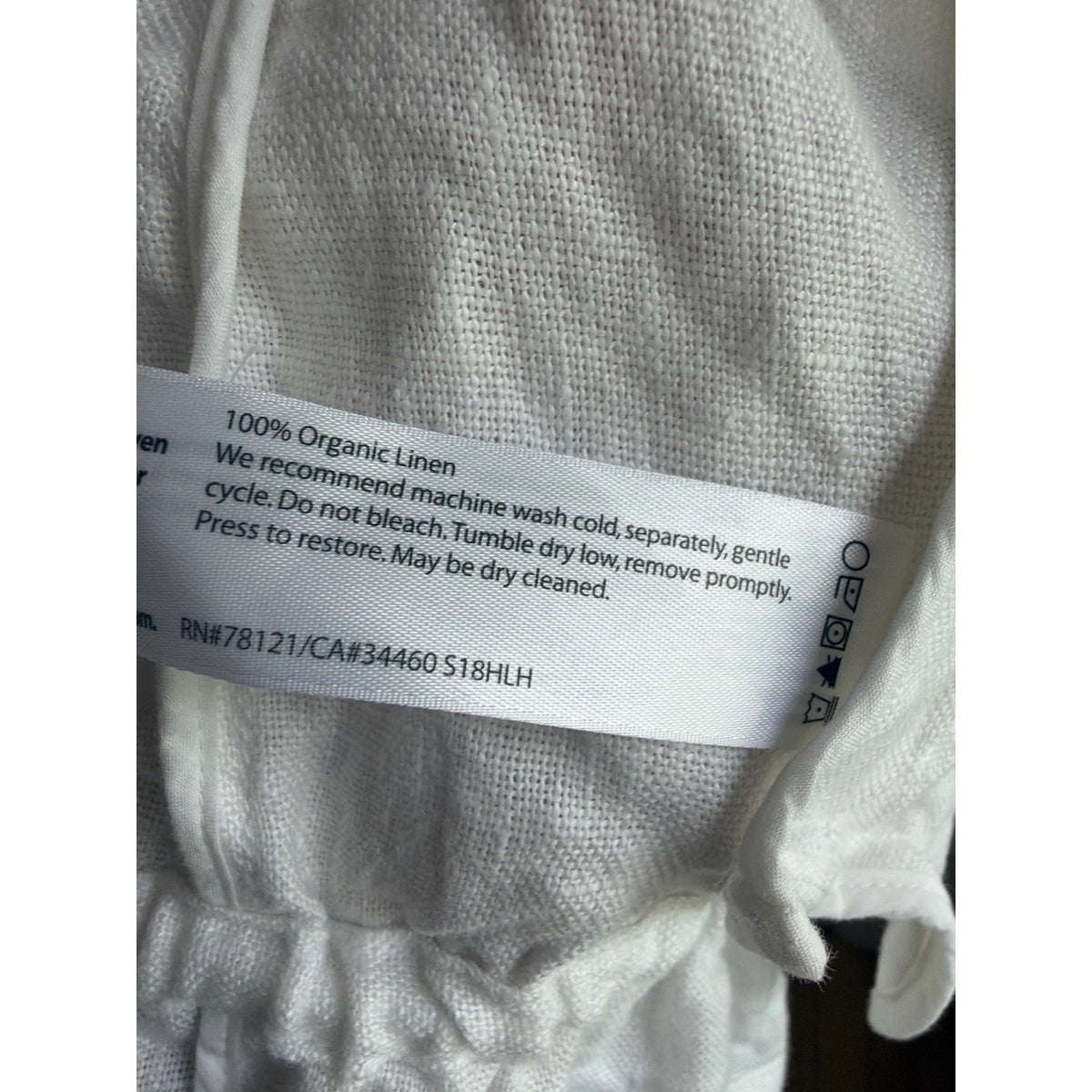 Eileen Fisher 100% Organic Linen Zip-Front Bomber Jacket - Size S White