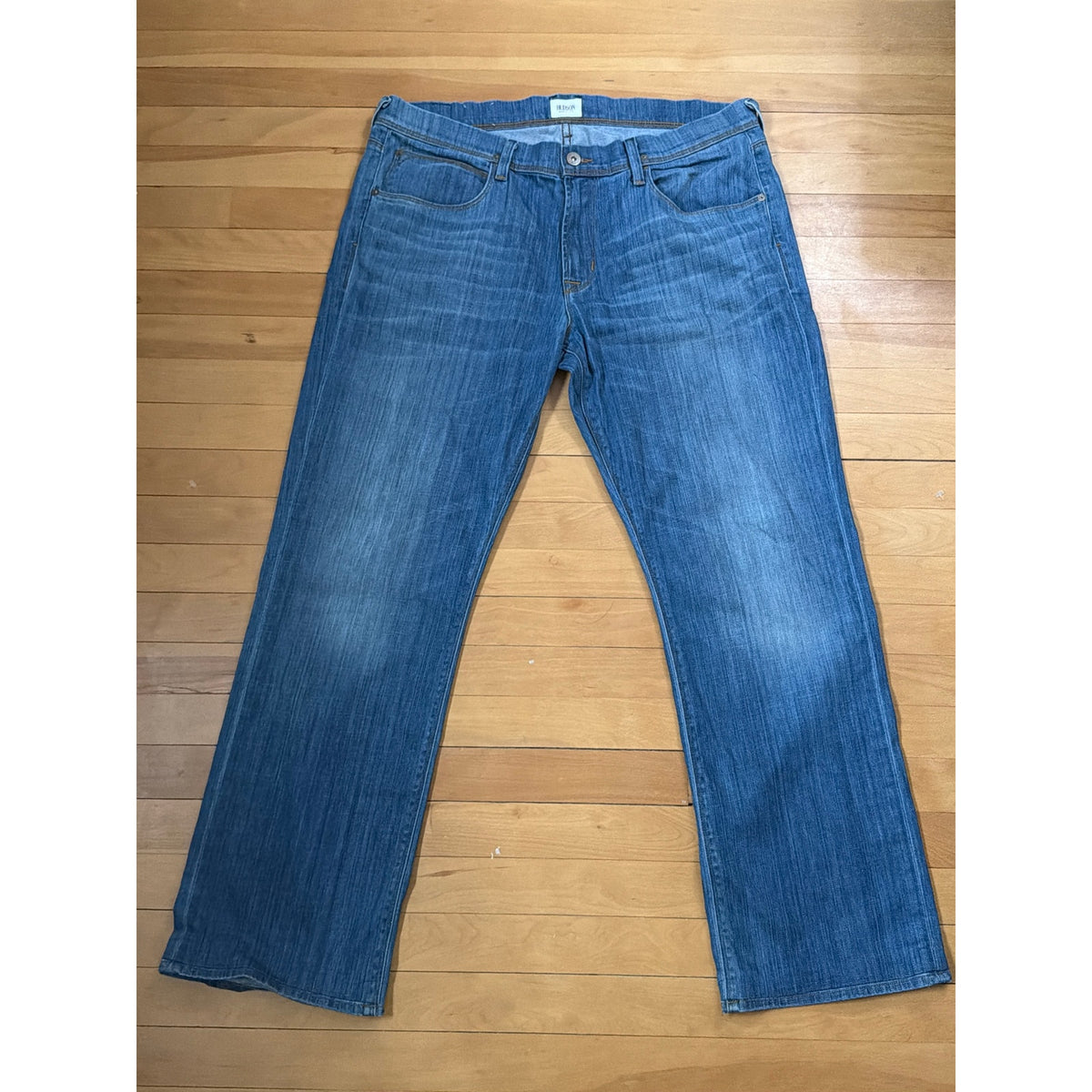 Hudson Size 38 Clifton Five Pocket Boot Cut Leg Light Wash Mens Jeans EUC
