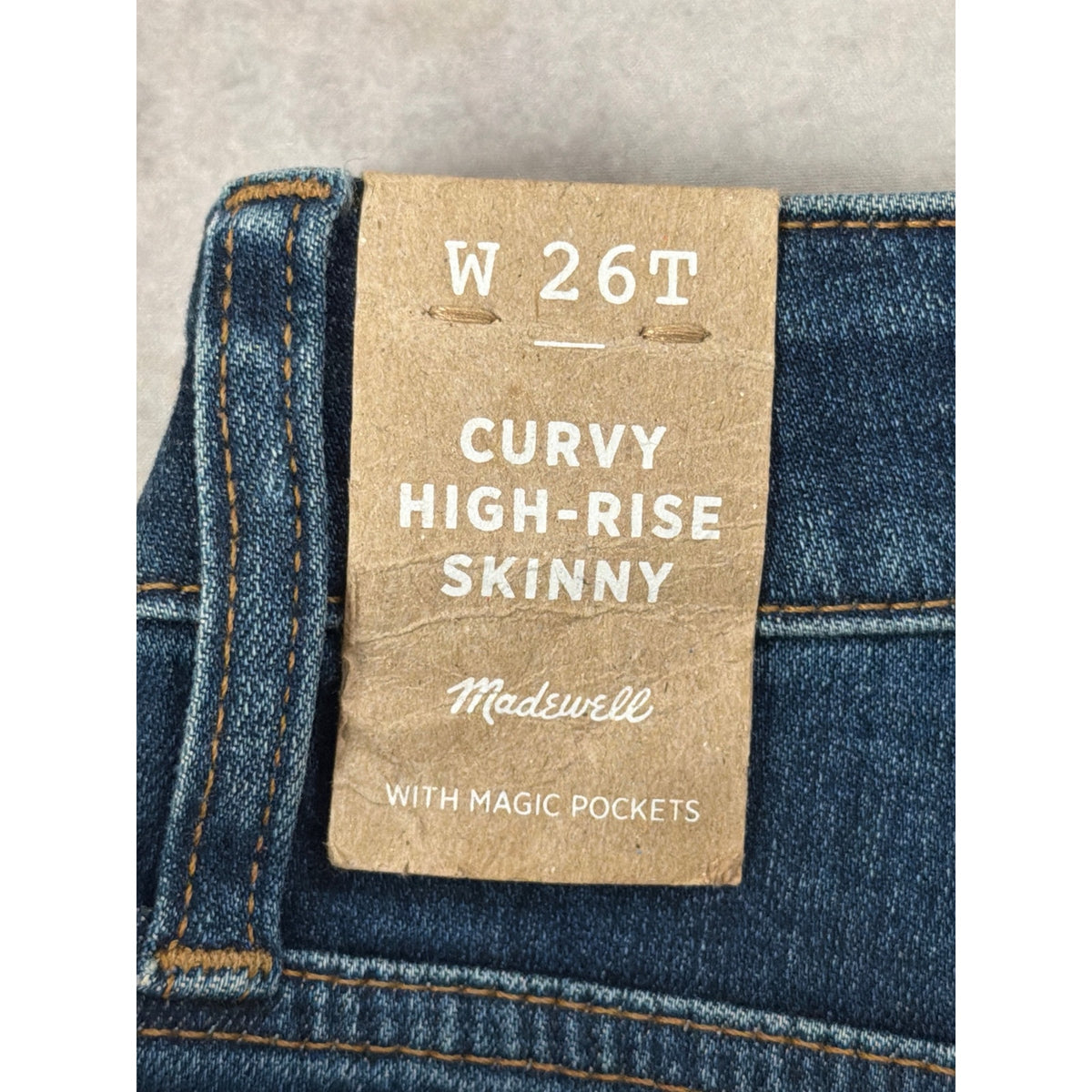 NWT Madewell Curvy High-Rise Skinny Jeans Lanette Wash Size 26T Tall