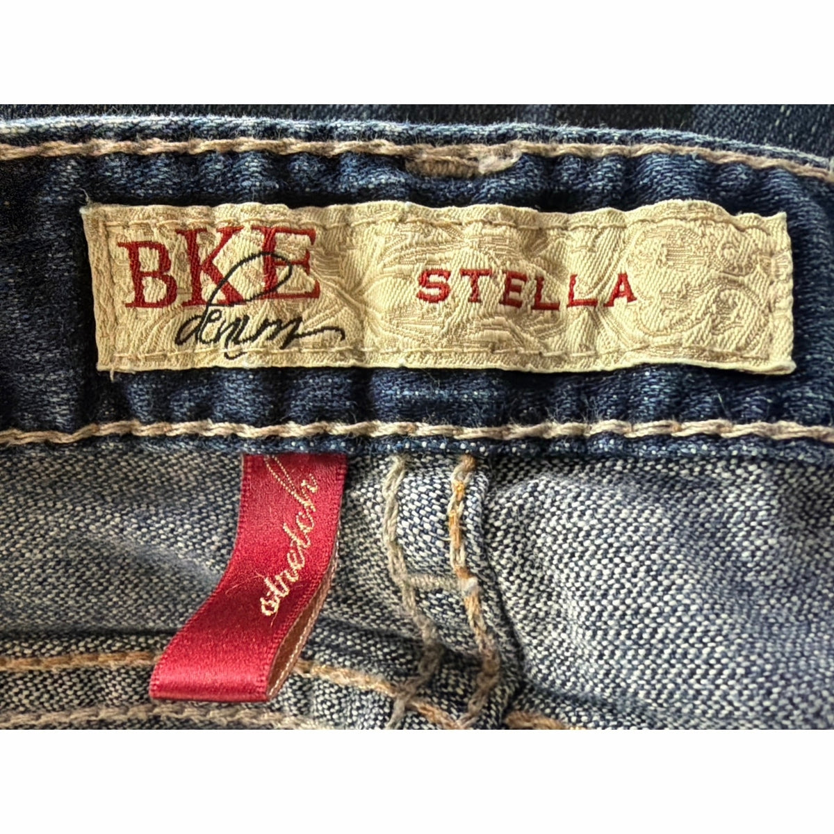 Antik Denim Womens Size 29 Distressed Bootcut Low Rise Jeans With Pocket Detailing
