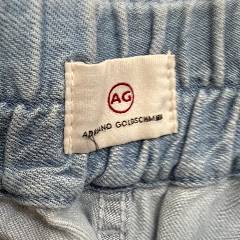 Adriano Goldschmied Size 28 Stretch Waist Light Wash Draped Barrel Leg Pants