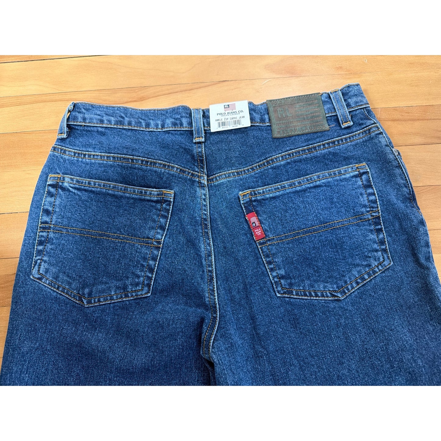 Ralph Lauren Size 10 Ankle Zip Capri Stretch Dark Wash Jean