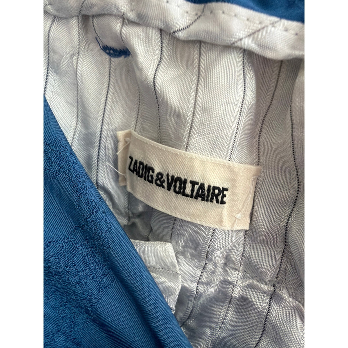 Zadig & Voltaire Blue Embroidered Side Stripe Slim Pants FR 40 US 8