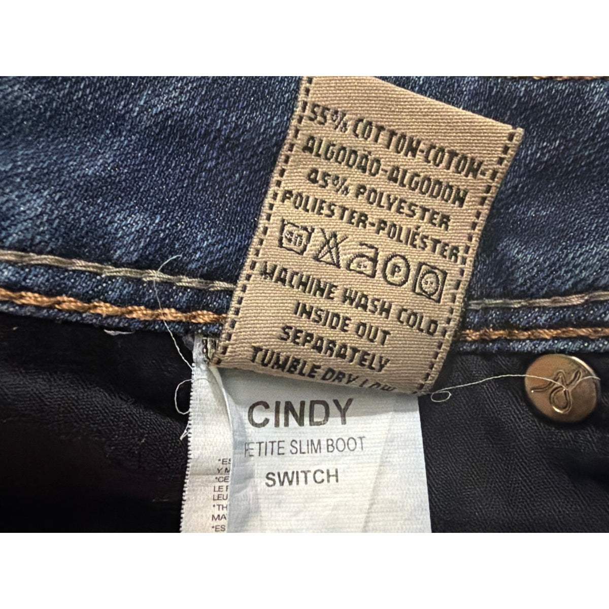 DL1961 Cindy Petite Slim Bootcut Jeans Size 27 Dark Wash Low Rise