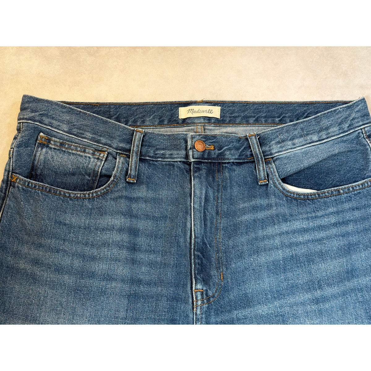 Madewell The Perfect Vintage Straight Jean in Danby Wash Comfort Stretch 24P 💎