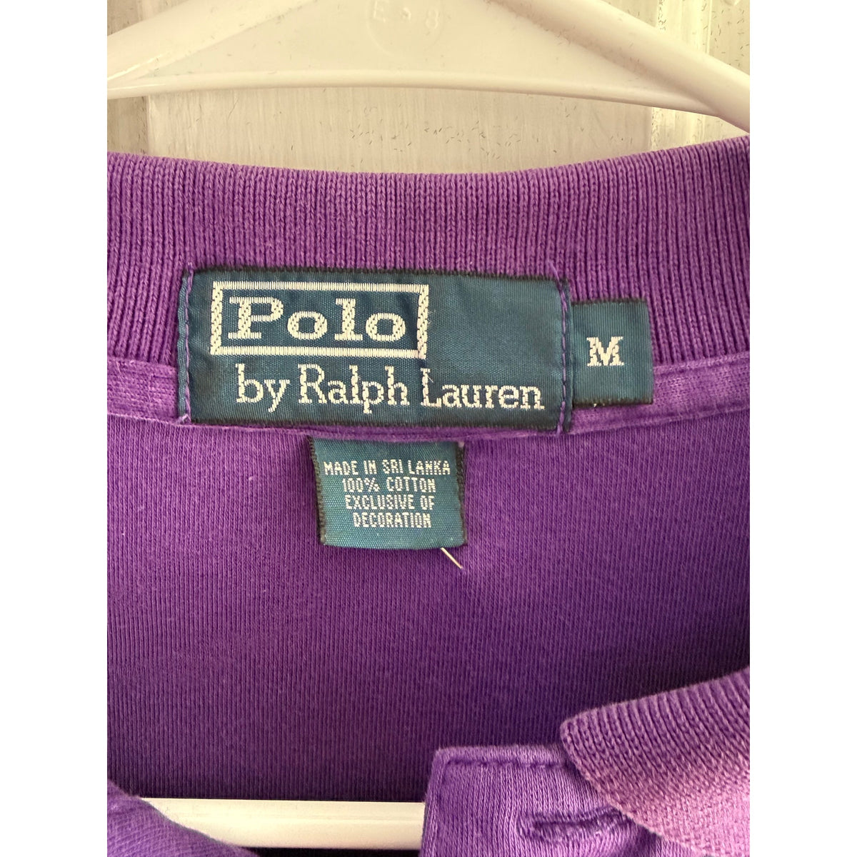 Vintage Polo Ralph Lauren Purple Polo Shirt Men's Gold Pony Medium