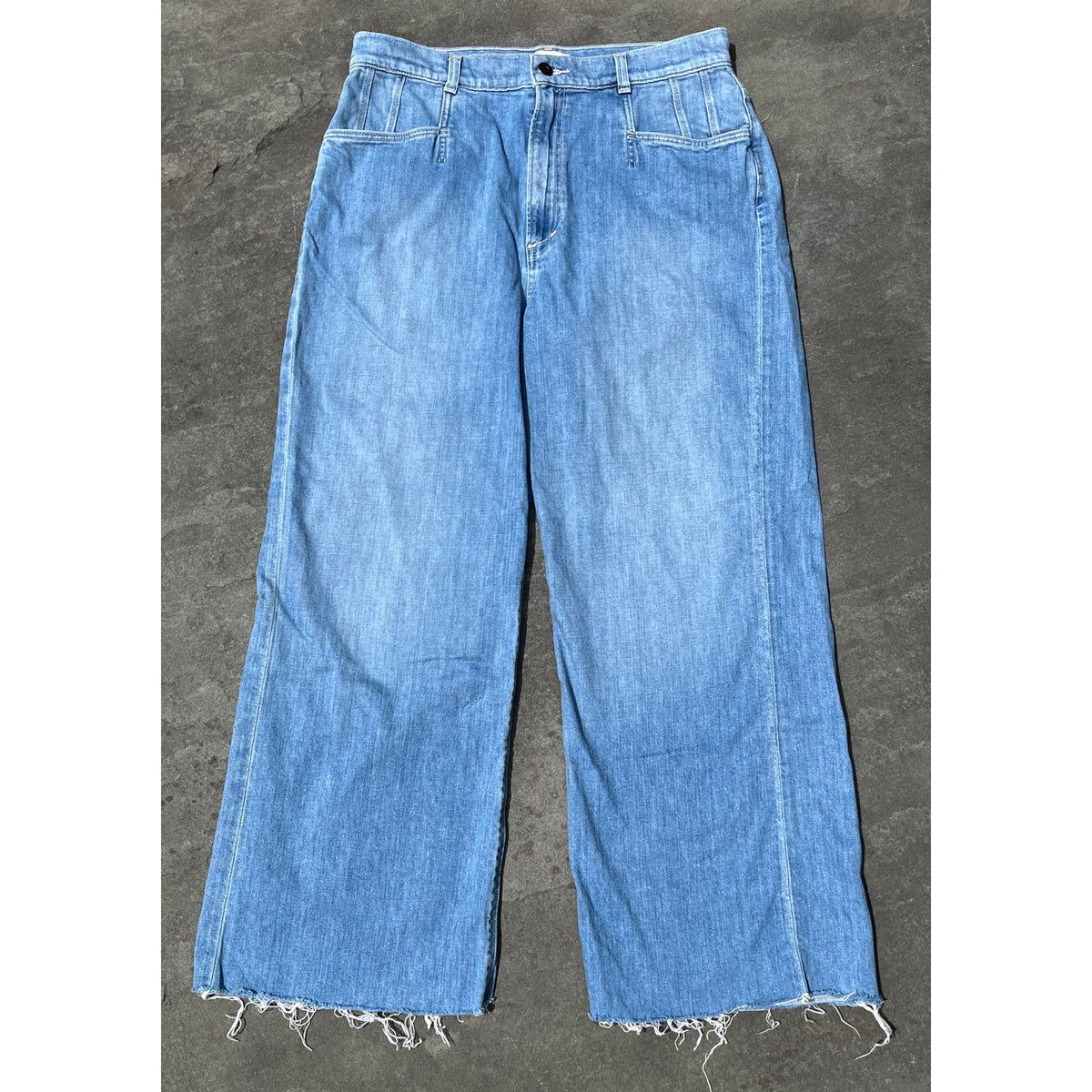 Favorite Daughter The Jordie Super High Rise Wide Leg Jeans Blue Size 30