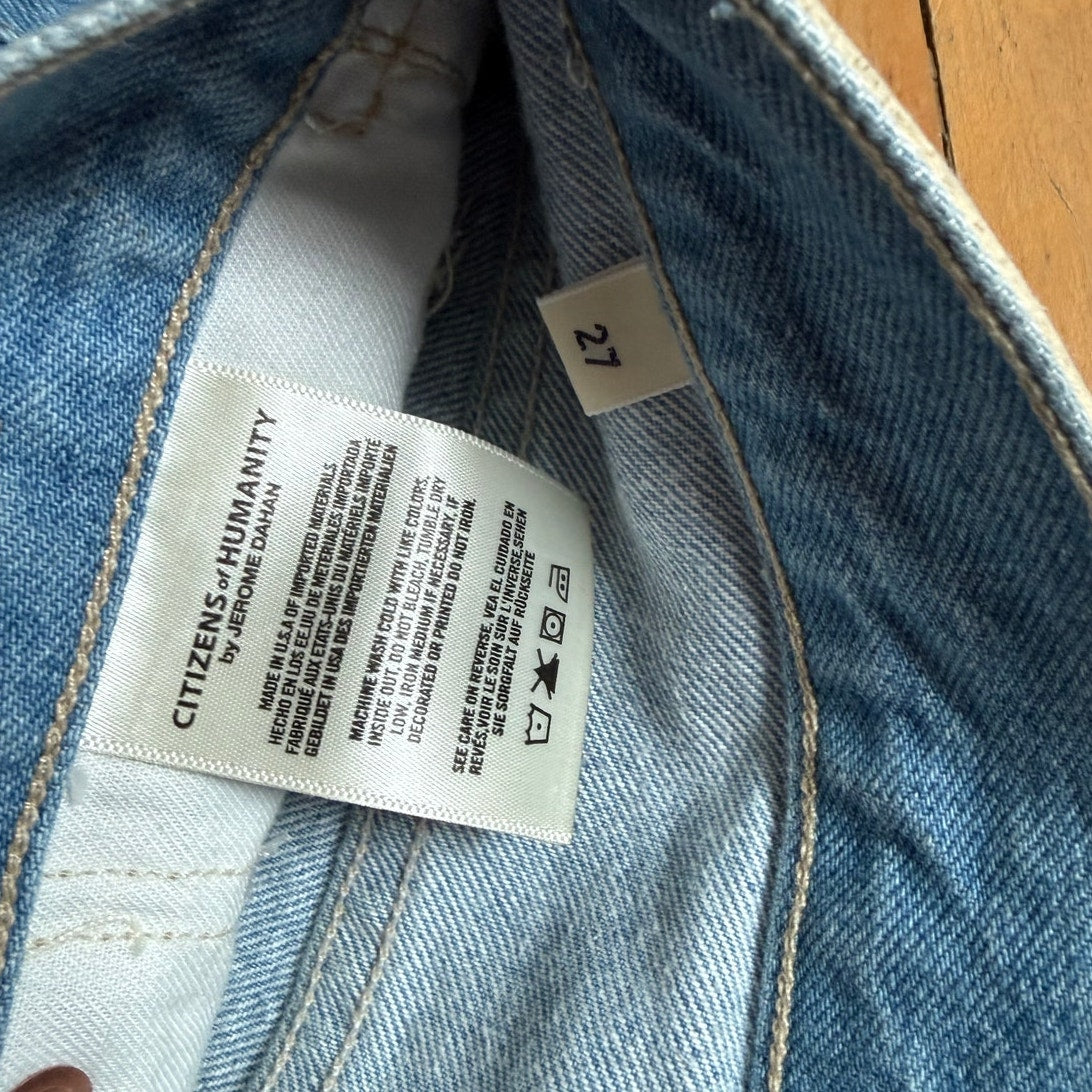 Citizens of Humanity Gia High Rise Ankle Straight Jeans - Size 27 - EUC