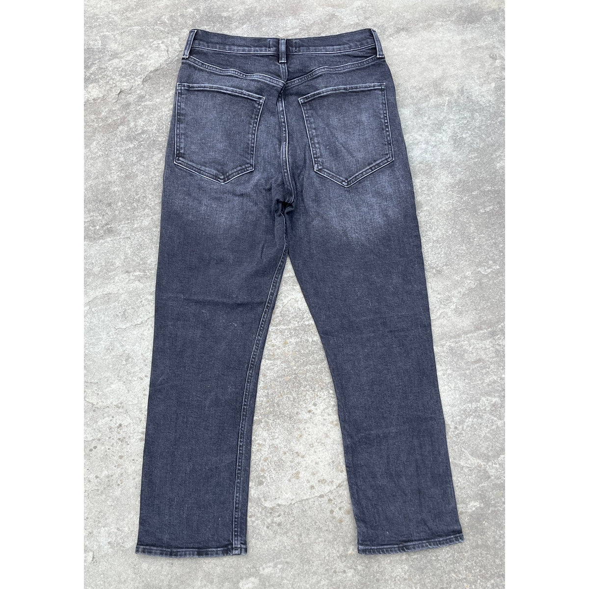AGOLDE Riley High Rise Straight Crop Black Jeans Size 29 Panoramic