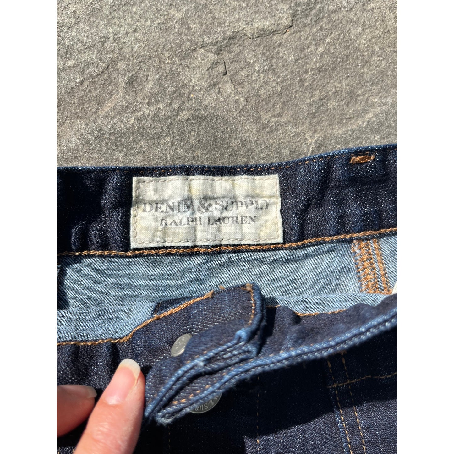 Denim & Supply Ralph Lauren Tilden Button Front Mini Skirt 24 25 Boho Indigo 💙