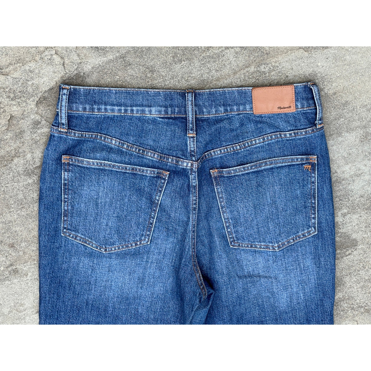 Madewell The Mid-Rise Kick Out Crop Jeans Black Raw Hem Size 23 EUC
