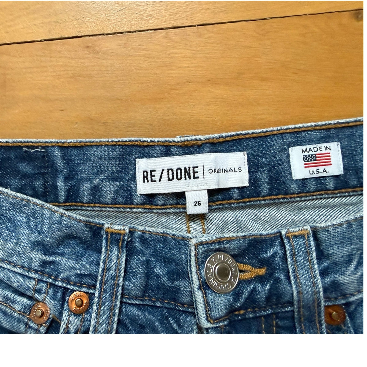 RE/DONE Originals 2017 High Rise Ankle Crop Jeans - Size 26 - EUC - MSRP $295