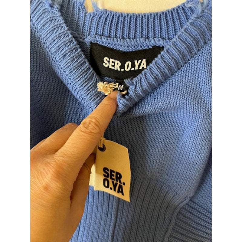 NWT Ser.O.Ya Isla Knit Dress - Marina, Peacock Blue - Size Medium