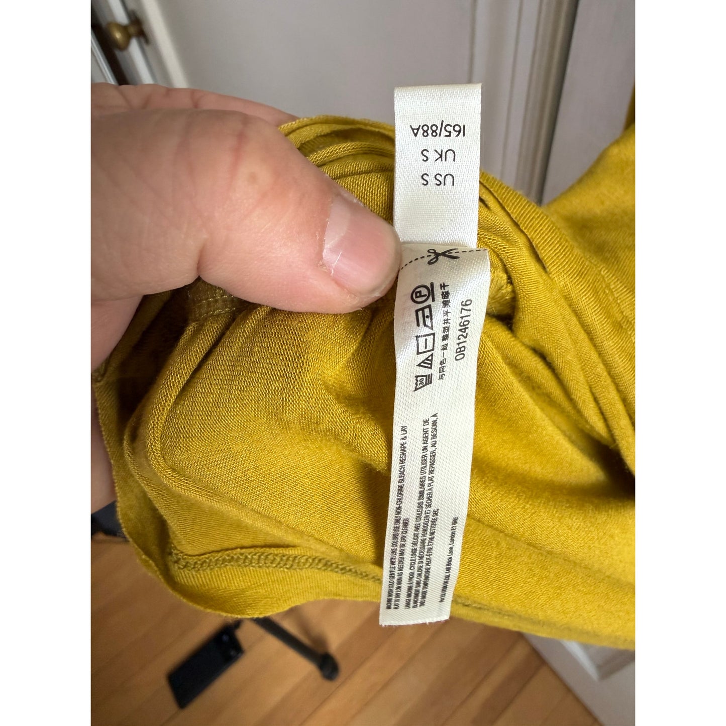 Anthropologie Saturday/Sunday Mustard Yellow Wrap Top - Long Sleeve - Small