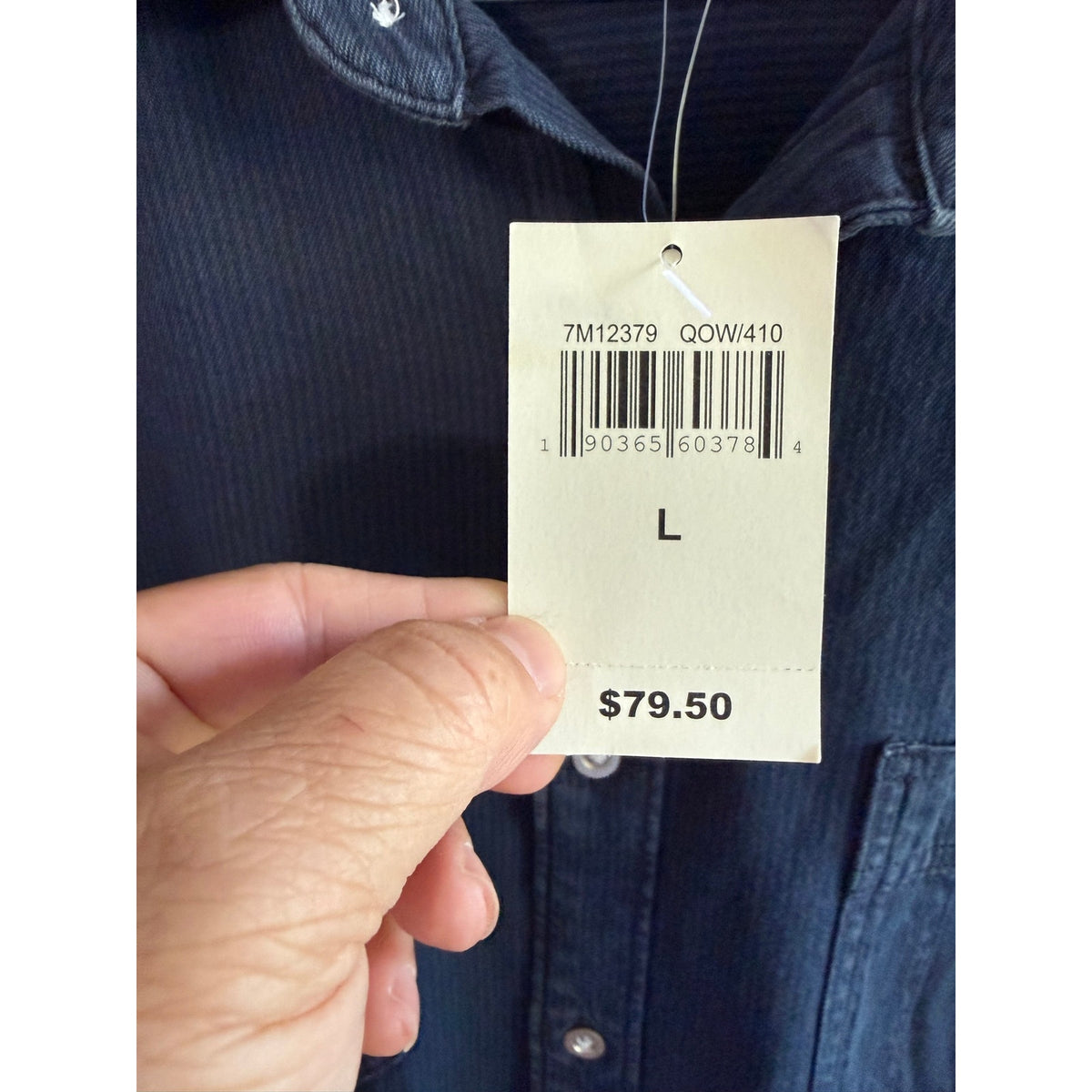 Lucky Brand Plaid Button Down Shirt Mens Large L Blue NWT