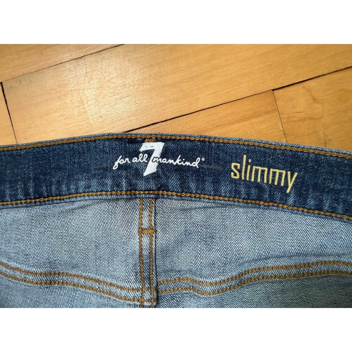 7 For All Mankind Slimmy Jeans Men’s 36 Blue Slim Straight Denim EUC