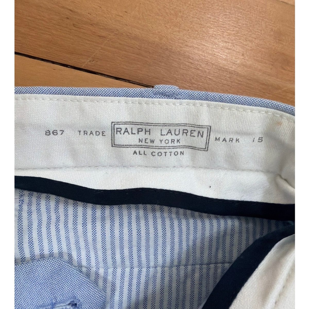 Vintage Polo Ralph Lauren Shorts Mens 36 Blue Chino Cotto Classics 9 Inseam EUC