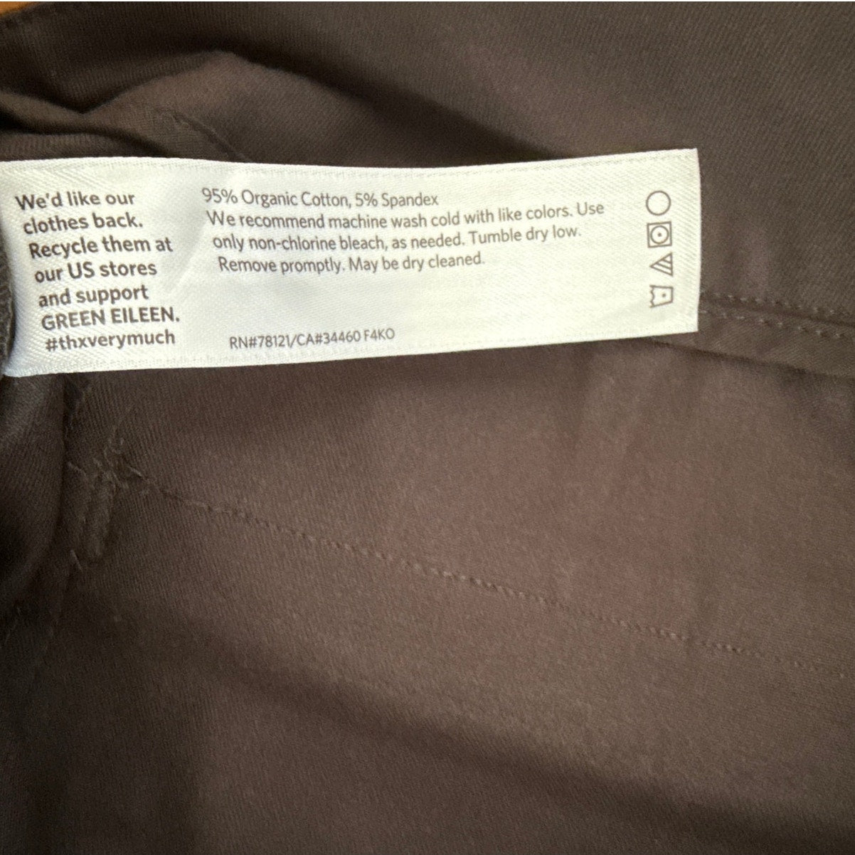 Eileen Fishee Size XS Gray Mid Rise Zipper Ankle Trouser