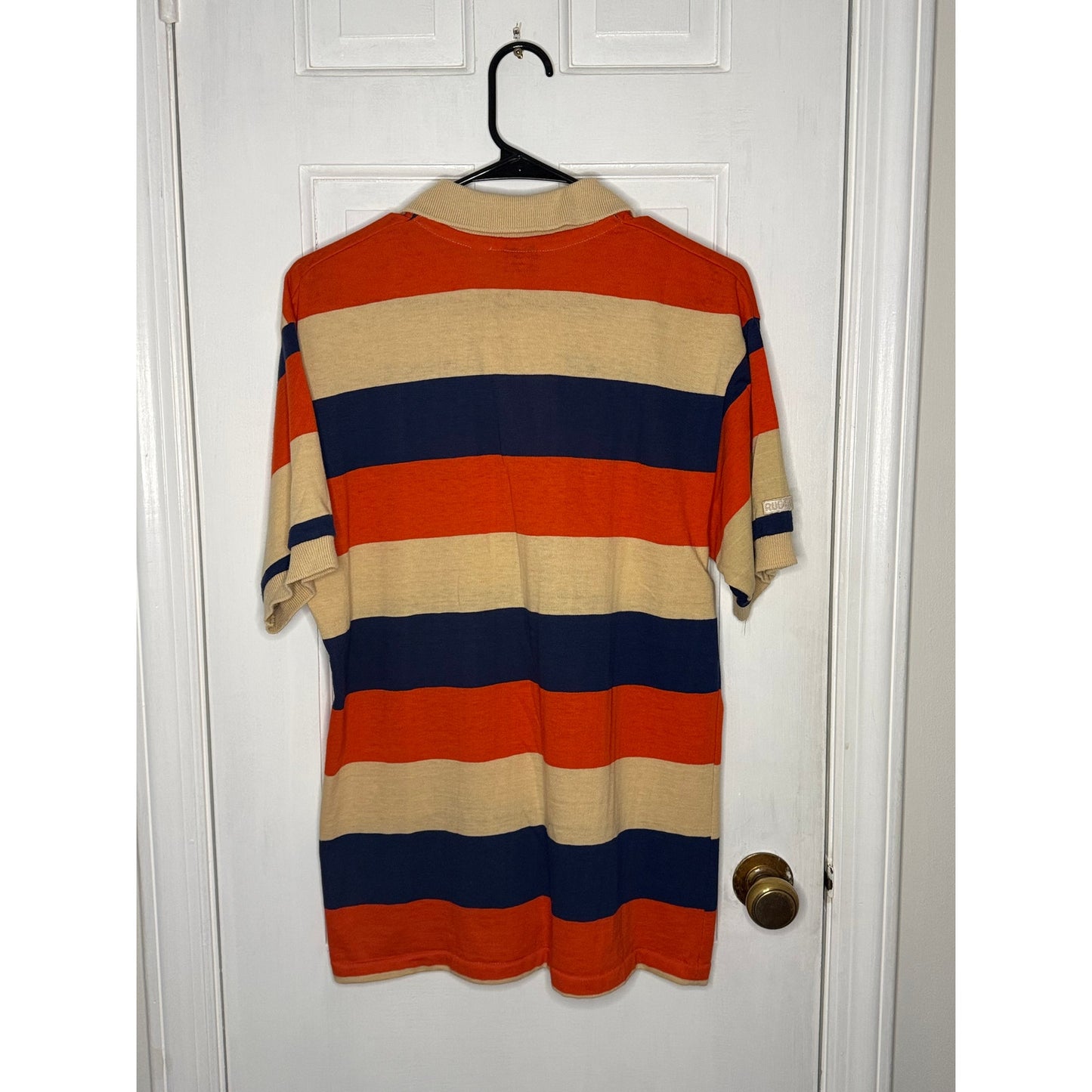 GANT Rugger Men's Stripped Polo Orange/Cream/Blue XL