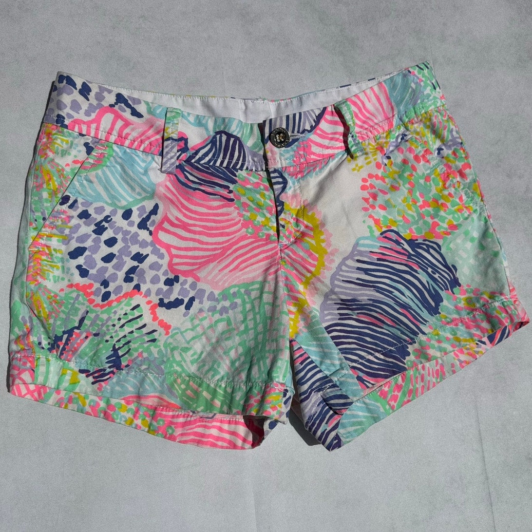 Lilly Pulitzer "The Callahan" Shorts Size 6 EUC Resort Print Chino