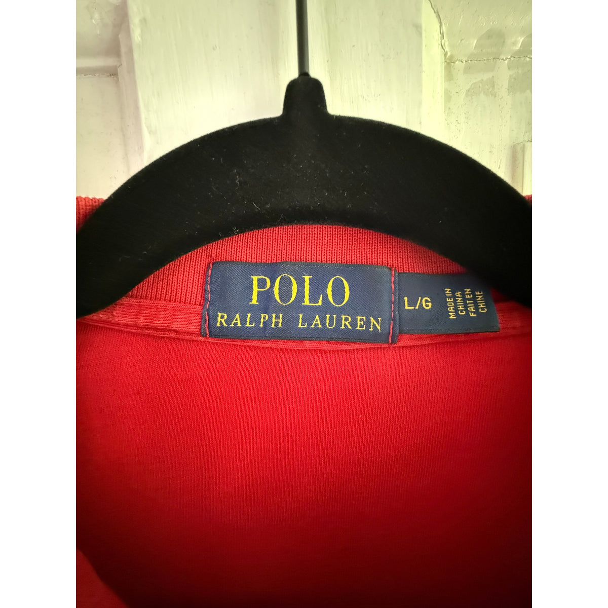 Polo Ralph Lauren Polo Red Shirt Men's Blue Pony - Large