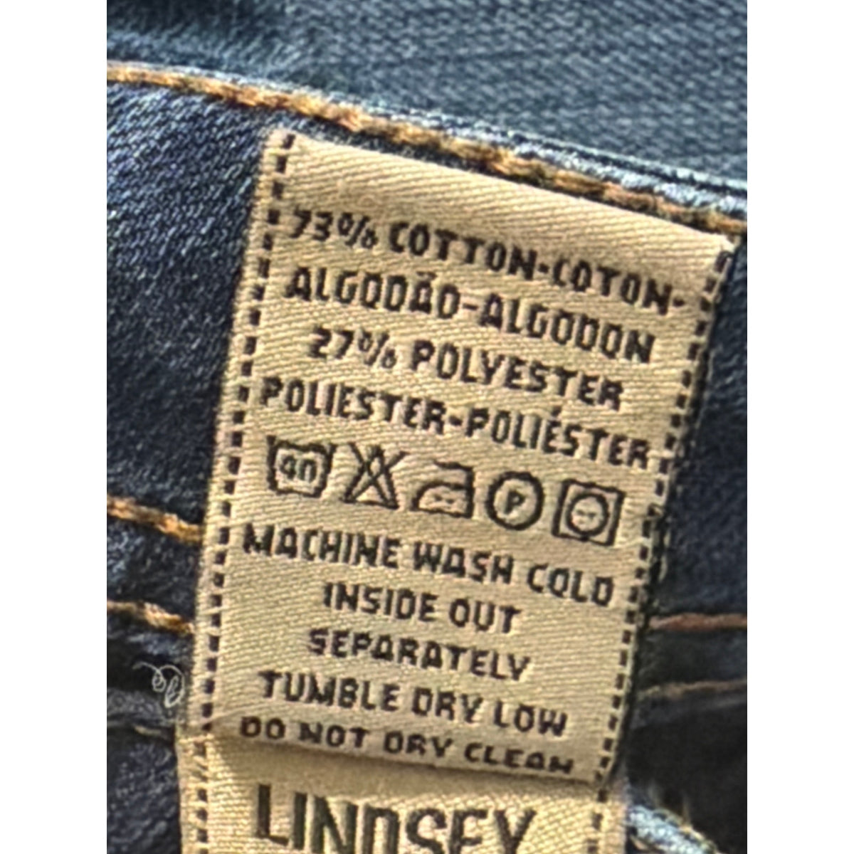 DL1961 Lindsey Slim Straight Stretch Size 25 TALL Dark Wash Jeans
