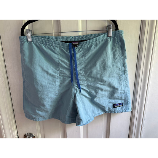 Patagonia Light Blue Baggies Swim Shorts Elastic Waist Small S
