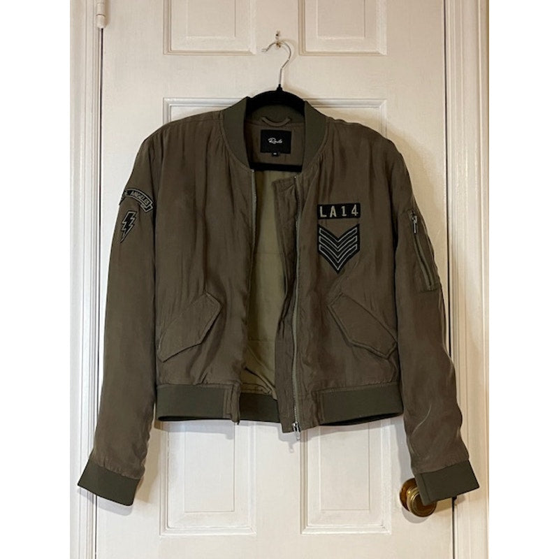 Rails Ace Military Bomber Patches Jacket - West Coast style- Sz XS