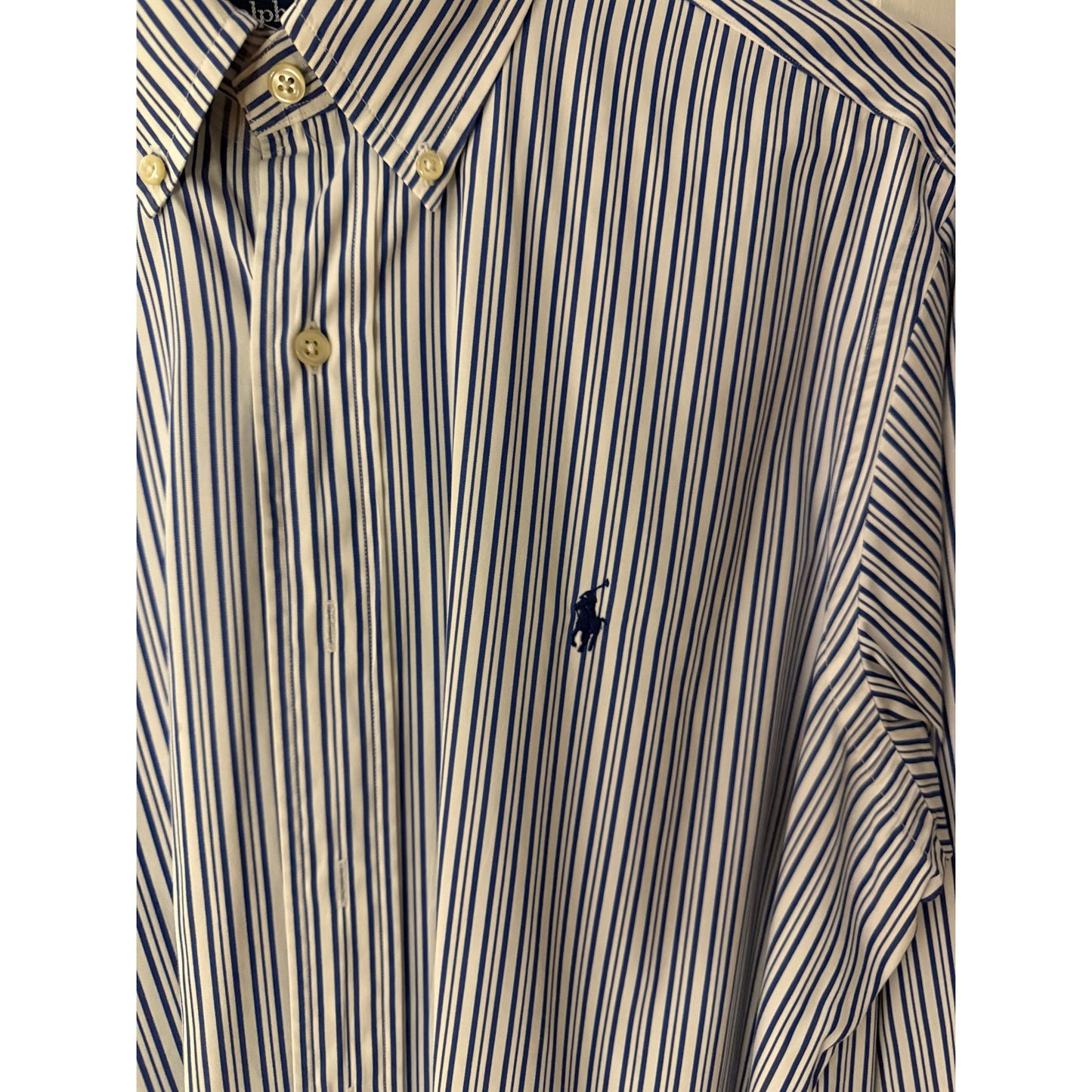 Ralph Lauren Stripped Dress Shirt Size 16 Long