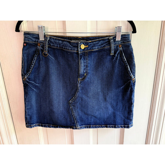 Vintage Polo Jeans Co Ralph Lauren Stretch Denim Mini Skirt Size 28 EUC