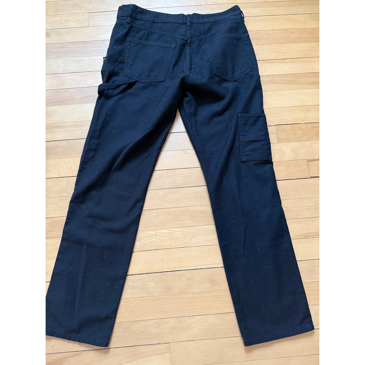 Frame Le Slouch Double Knee Utility Jeans Washed Noir Black Size 27 EUC