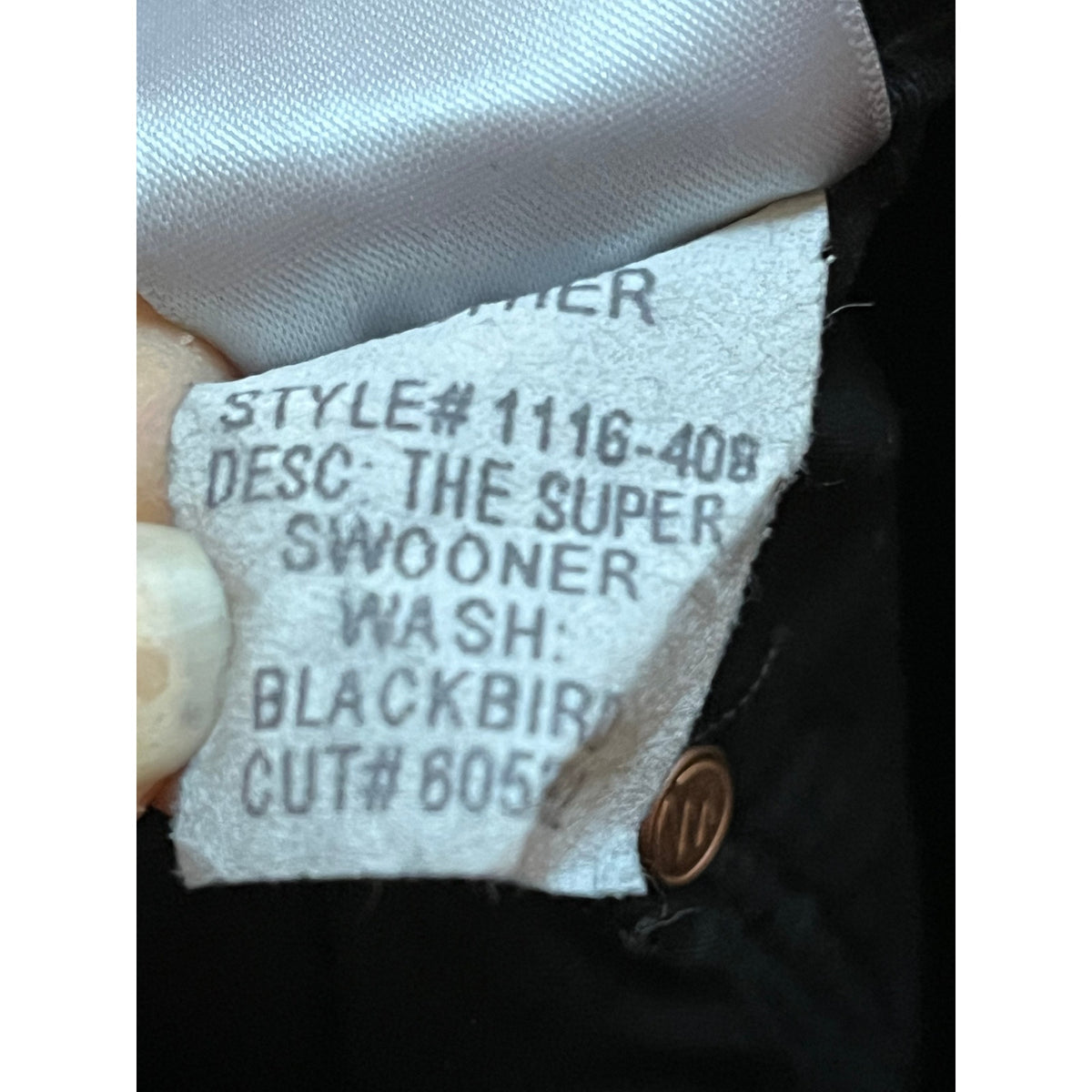MOTHER The Super Swooner Blackbird Skinny Jeans High Rise Black Denim 25