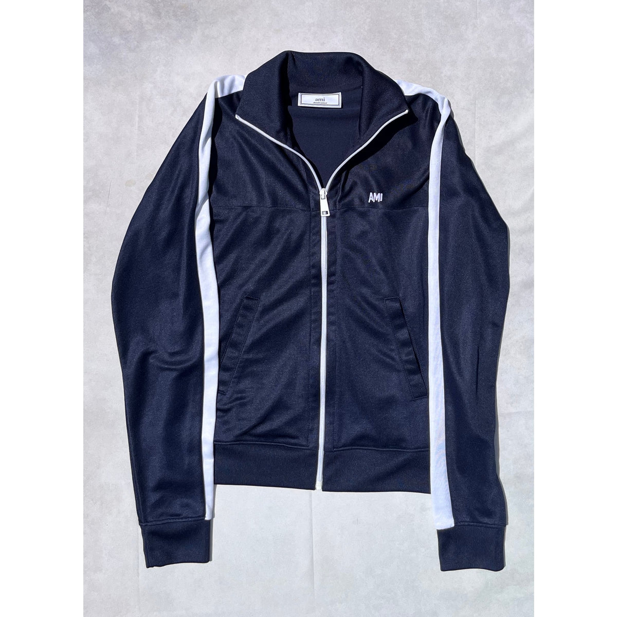 ⚓️ AMI Alexandre Mattiussi Navy Zip Track Jacket • Size XS Mint
