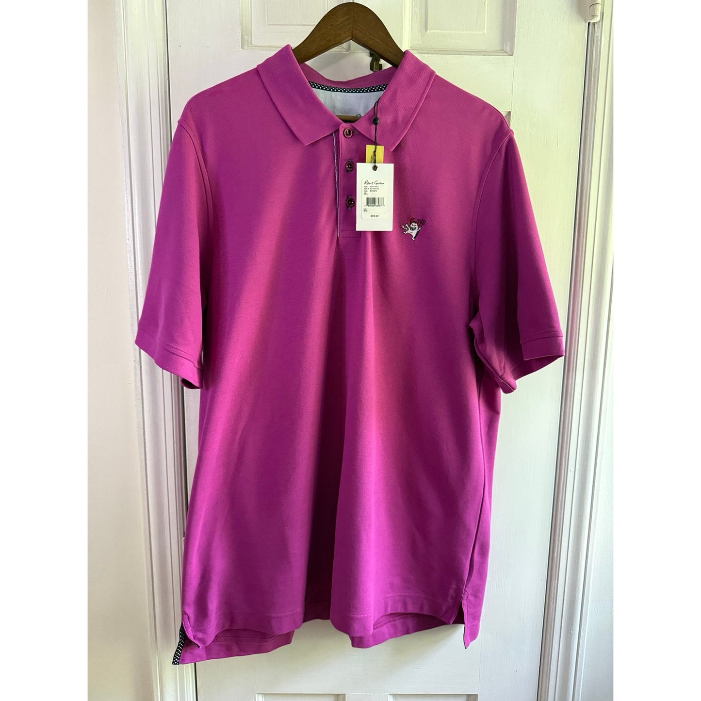 Robert Graham Men's "Devil" Embroidered Logo Short Sleeve Polo Shirt