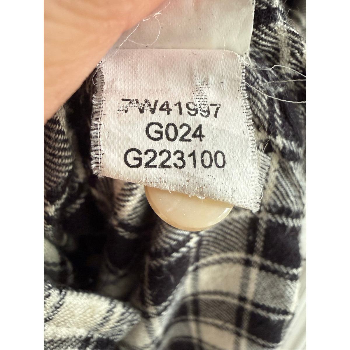 Vintage Lucky Brand Plaid Black White Shirt Dress S
