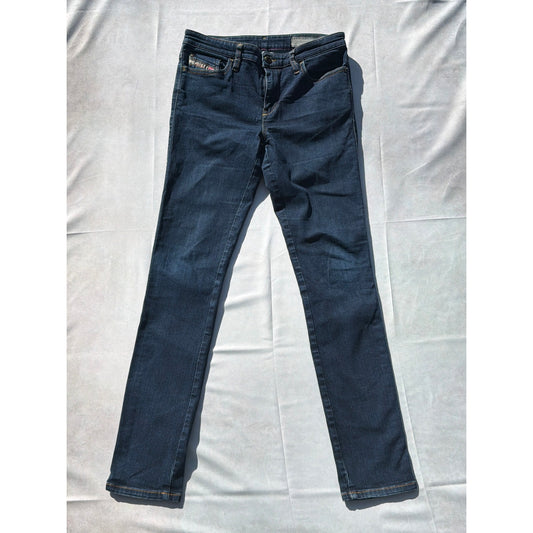 Vintage Diesel Skinzee Size 29x30 Super Slim Skinny Midrise Dark Wash Jeans EUC