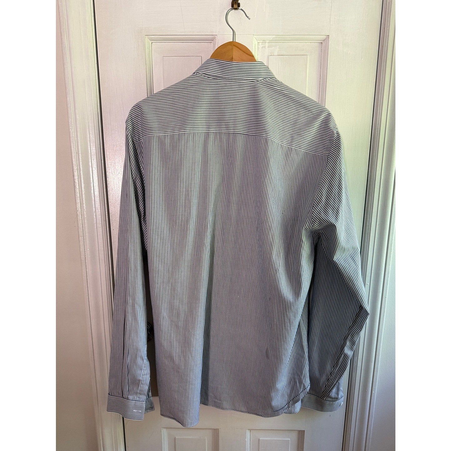 The Kooples Paris Slim Fit Striped Cotton Button Down Luxe Workwear XL