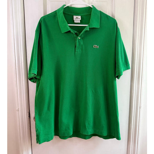 Lacoste Classic Green Piqué Polo Shirt Men’s Size 7 (XXL) EUC